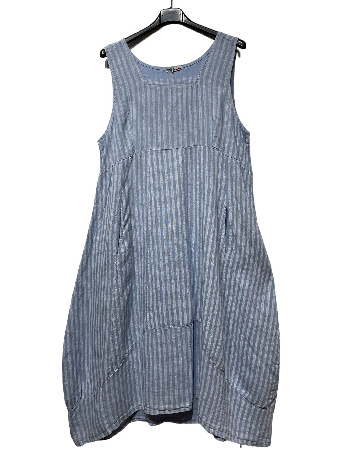 ROBE EN LIN 322 8119 RAYÉE PRINTEMPS ÉTÉ VÊTEMENTS