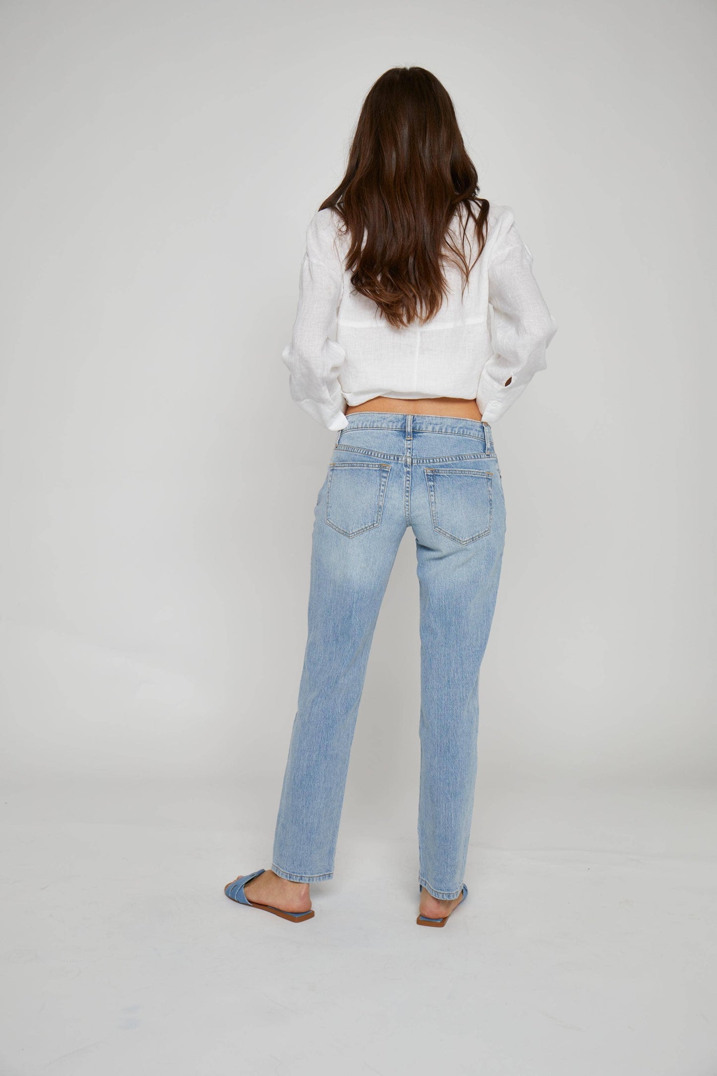 Chester Low Rise Jean, Light Indigo Worn