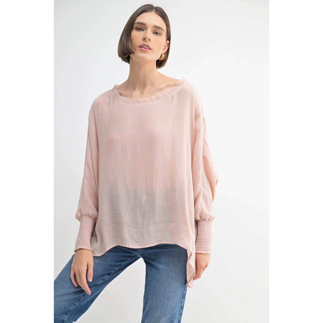 Boat Neck Oversize Top