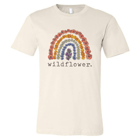 "Wildflower" Colorful Rainbow Outdoor Nature Tee for Women