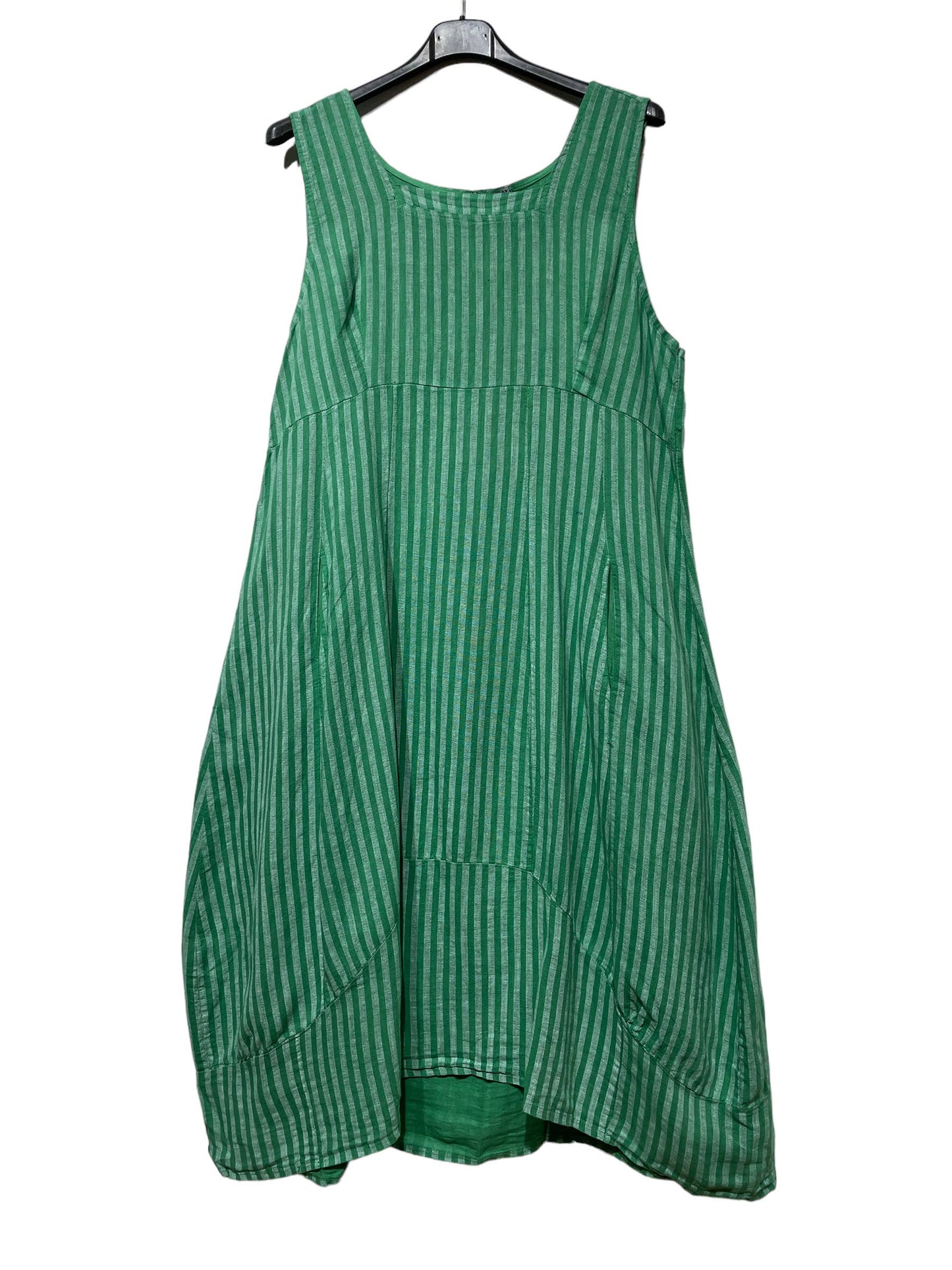 ROBE EN LIN 322 8119 RAYÉE PRINTEMPS ÉTÉ VÊTEMENTS