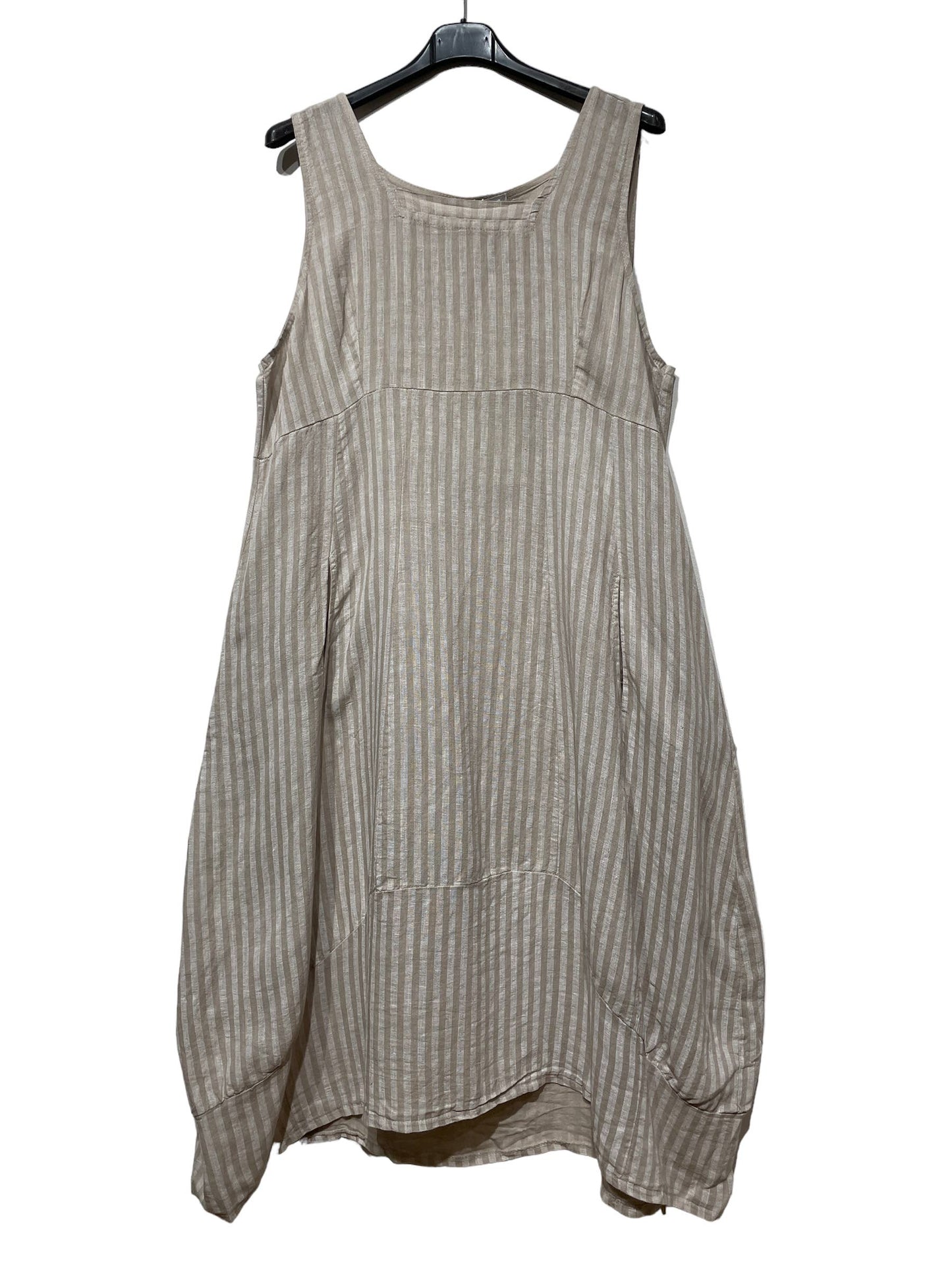 ROBE EN LIN 322 8119 RAYÉE PRINTEMPS ÉTÉ VÊTEMENTS
