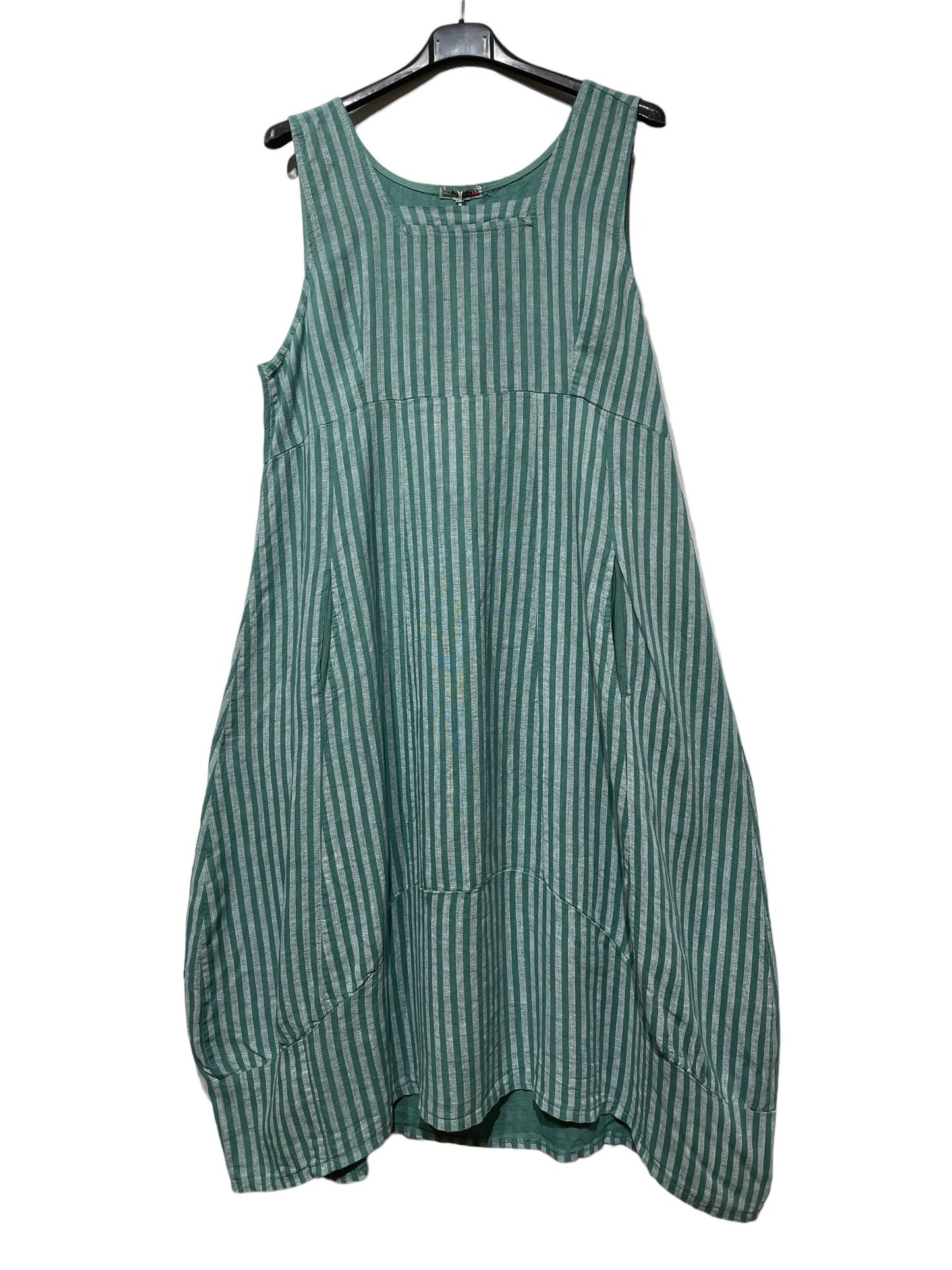 ROBE EN LIN 322 8119 RAYÉE PRINTEMPS ÉTÉ VÊTEMENTS