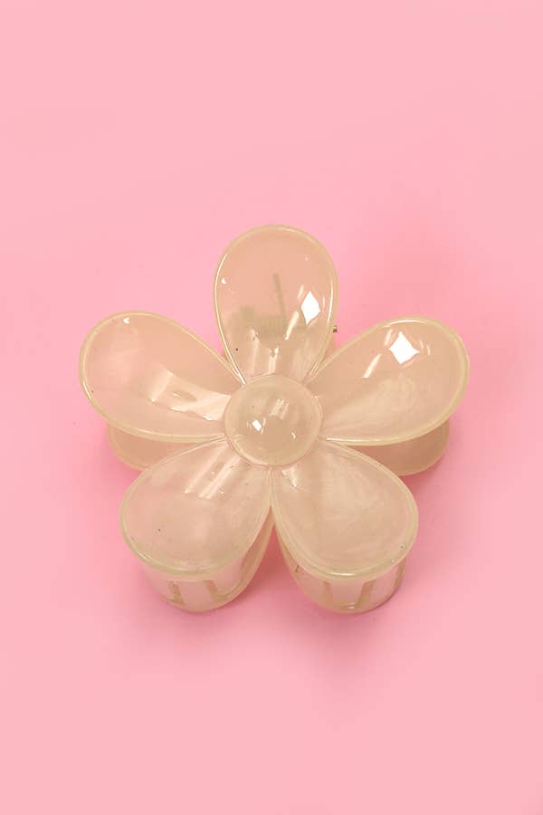 OVERSIZE MATTE FLOWER HAIR CLAW CLIPS