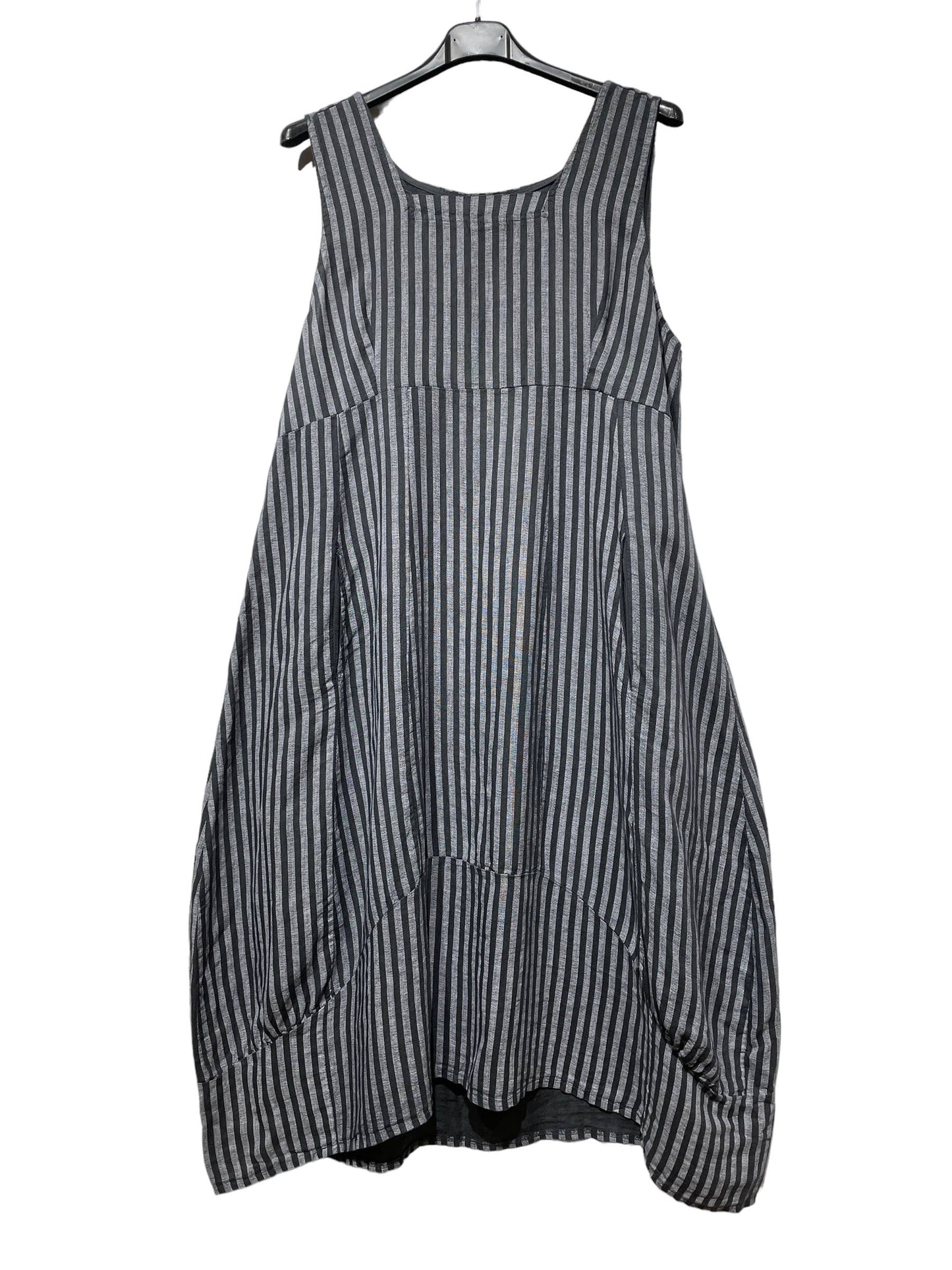 ROBE EN LIN 322 8119 RAYÉE PRINTEMPS ÉTÉ VÊTEMENTS