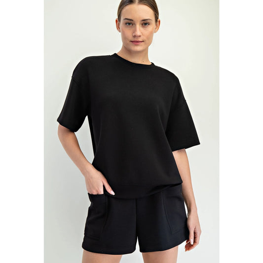 Modal Scuba Basic Short Sleeve Top