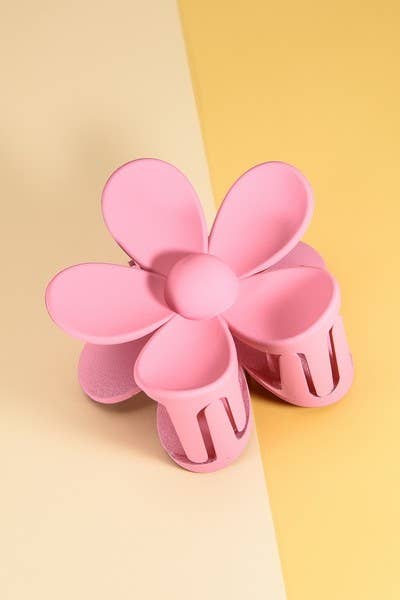 OVERSIZE MATTE FLOWER HAIR CLAW CLIPS