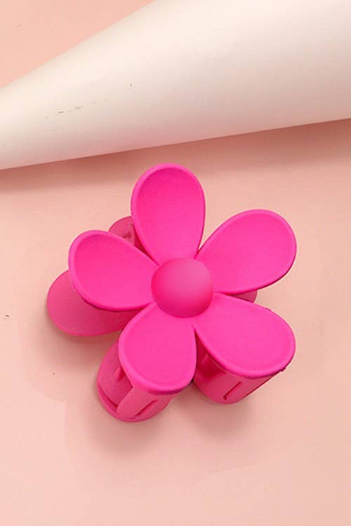 OVERSIZE MATTE FLOWER HAIR CLAW CLIPS