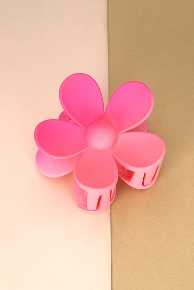 OVERSIZE MATTE FLOWER HAIR CLAW CLIPS