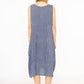 ROBE EN LIN 322 8119 RAYÉE PRINTEMPS ÉTÉ VÊTEMENTS