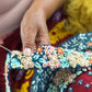 Morning Dew Floral Embroidered Wool Belt