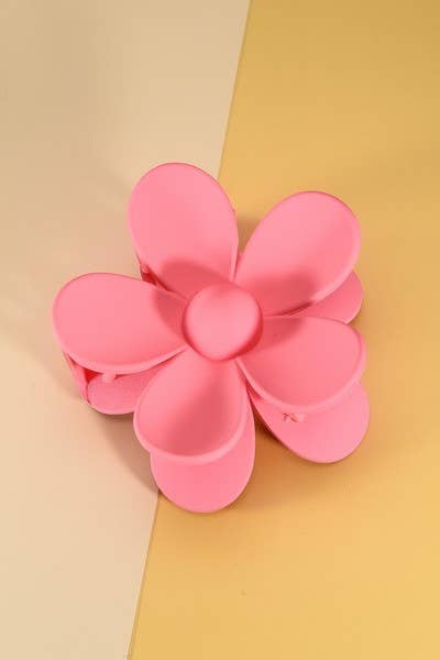 OVERSIZE MATTE FLOWER HAIR CLAW CLIPS