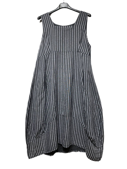 ROBE EN LIN 322 8119 RAYÉE PRINTEMPS ÉTÉ VÊTEMENTS