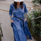 Denim Tiered Maxi Dress
