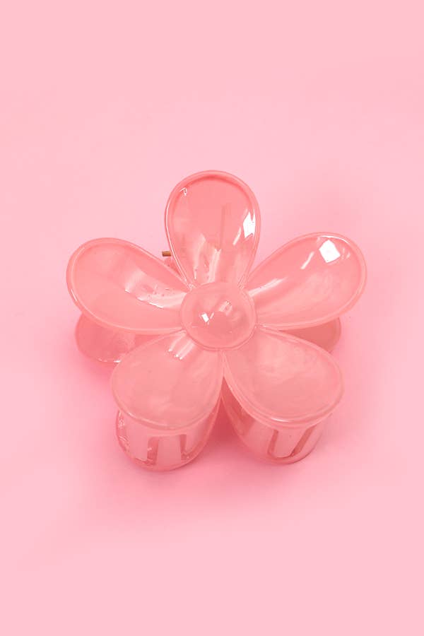 OVERSIZE MATTE FLOWER HAIR CLAW CLIPS